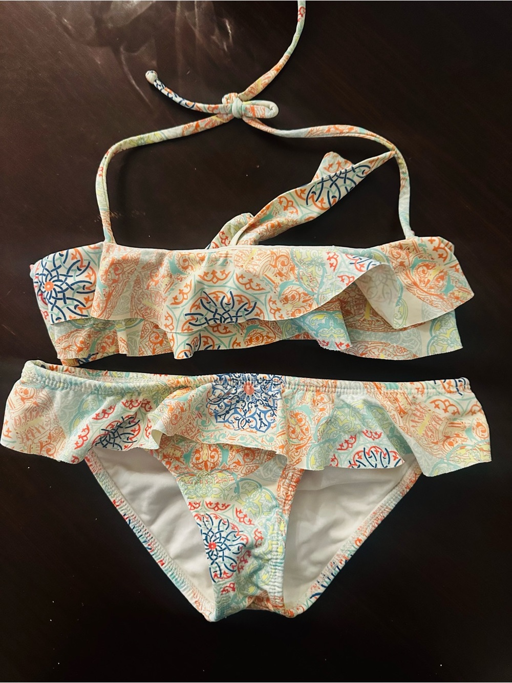 Girls' OndadeMar Ruffle Two-Piece Swim Set in Multi-Color